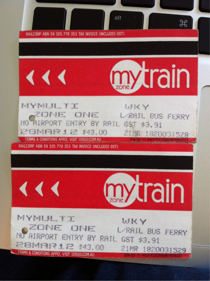 Tail-end Sydney Trip — Ticket Guide